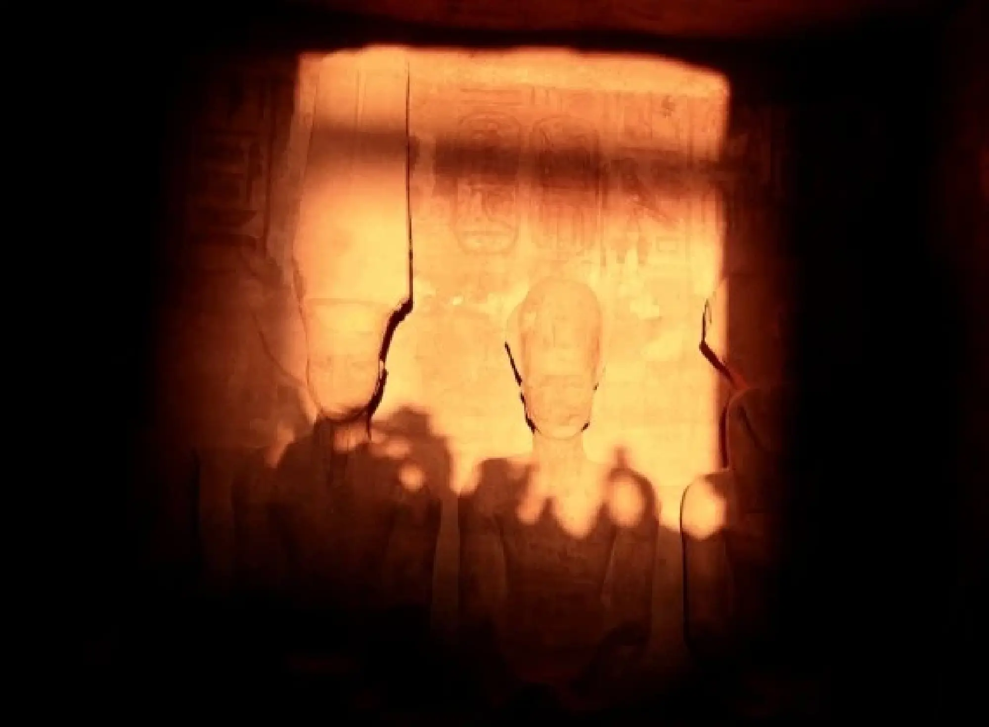 Sculptures of the Great Temple of Abu Simbel are illuminated by a ray of sunlight during the Sun Festival in Aswan, Egypt, Feb. 22, 2022. (Xinhua/Wang Dongzhen)