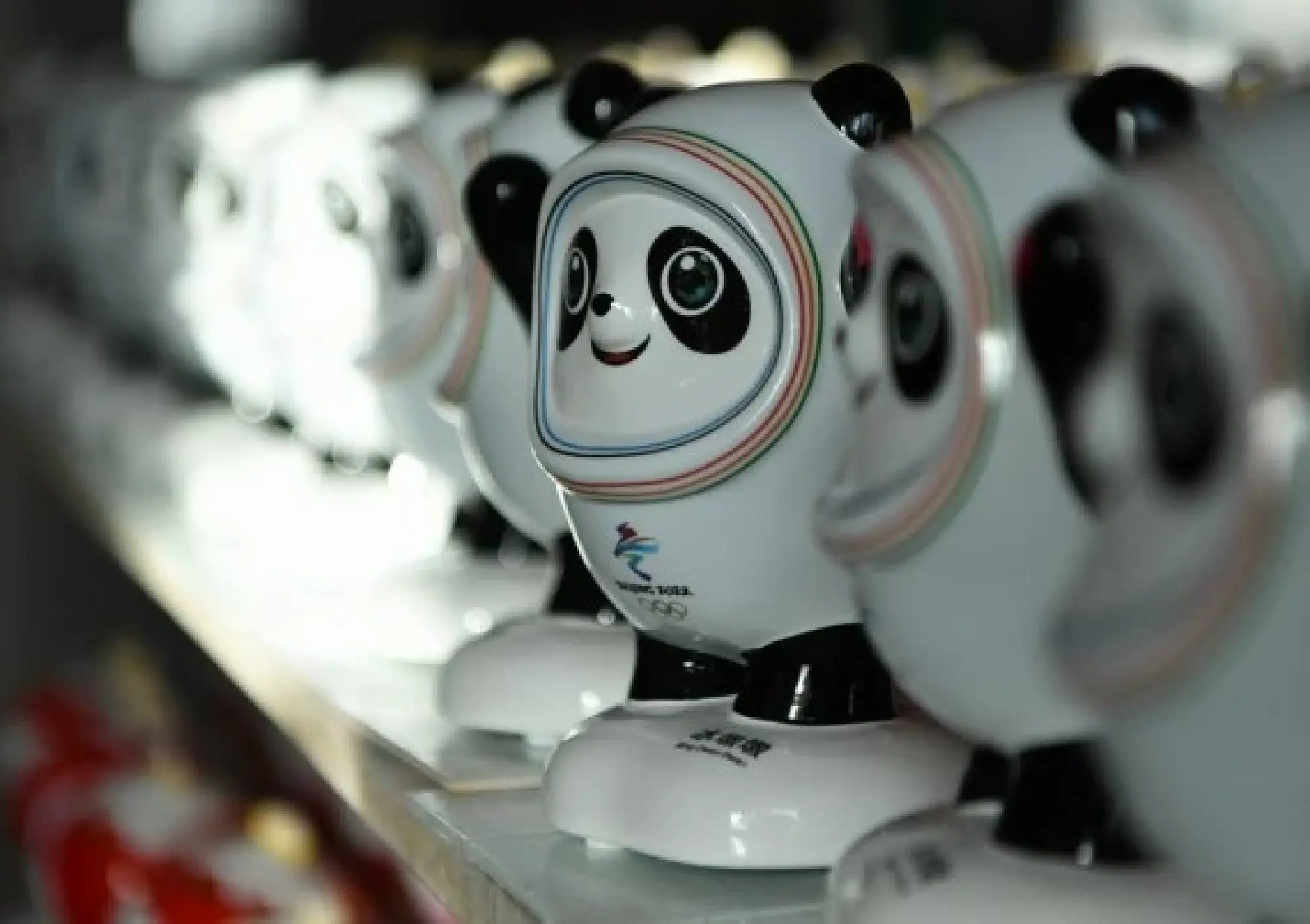 Photo taken on Jan. 19, 2022 shows newly-made porcelain figures of Bing Dwen Dwen, the mascot of Beijing 2022 Olympic Winter Games, at a porcelain factory in Dehua County of Quanzhou, east China's Fujian Province. (Xinhua/Wei Peiquan)