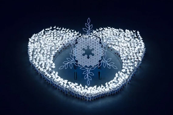 Artists perform during the opening ceremony of the Beijing 2022 Olympic Winter Games at the National Stadium in Beijing, capital of China, Feb. 4, 2022. (Xinhua/Chen Yichen)