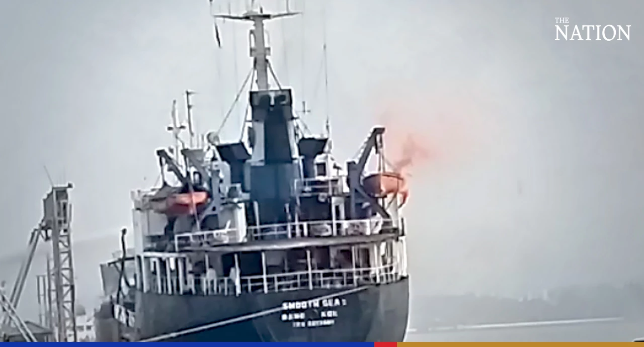 Three injured, one missing after oil tanker catches fire at Samut Prakan pier
