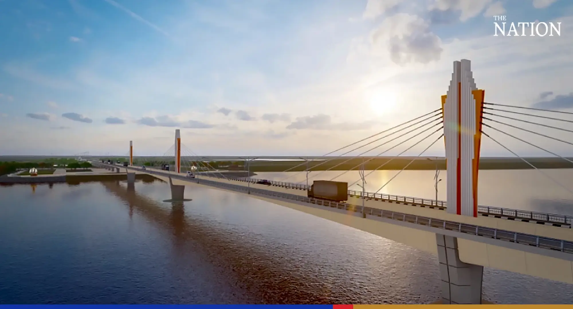 Transport minister checks work on fifth Thai-Laos bridge