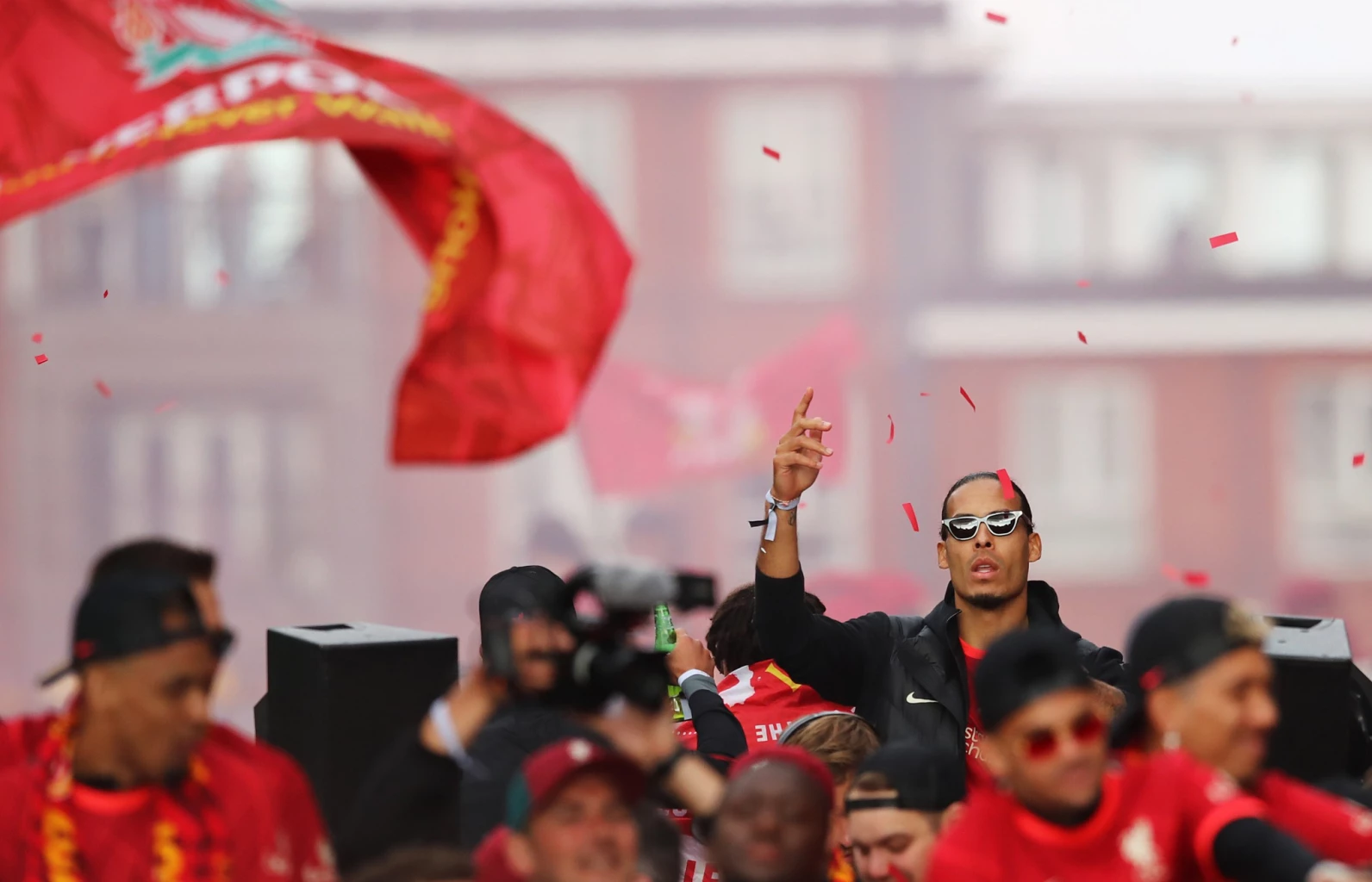 Liverpool celebrate with bus parade