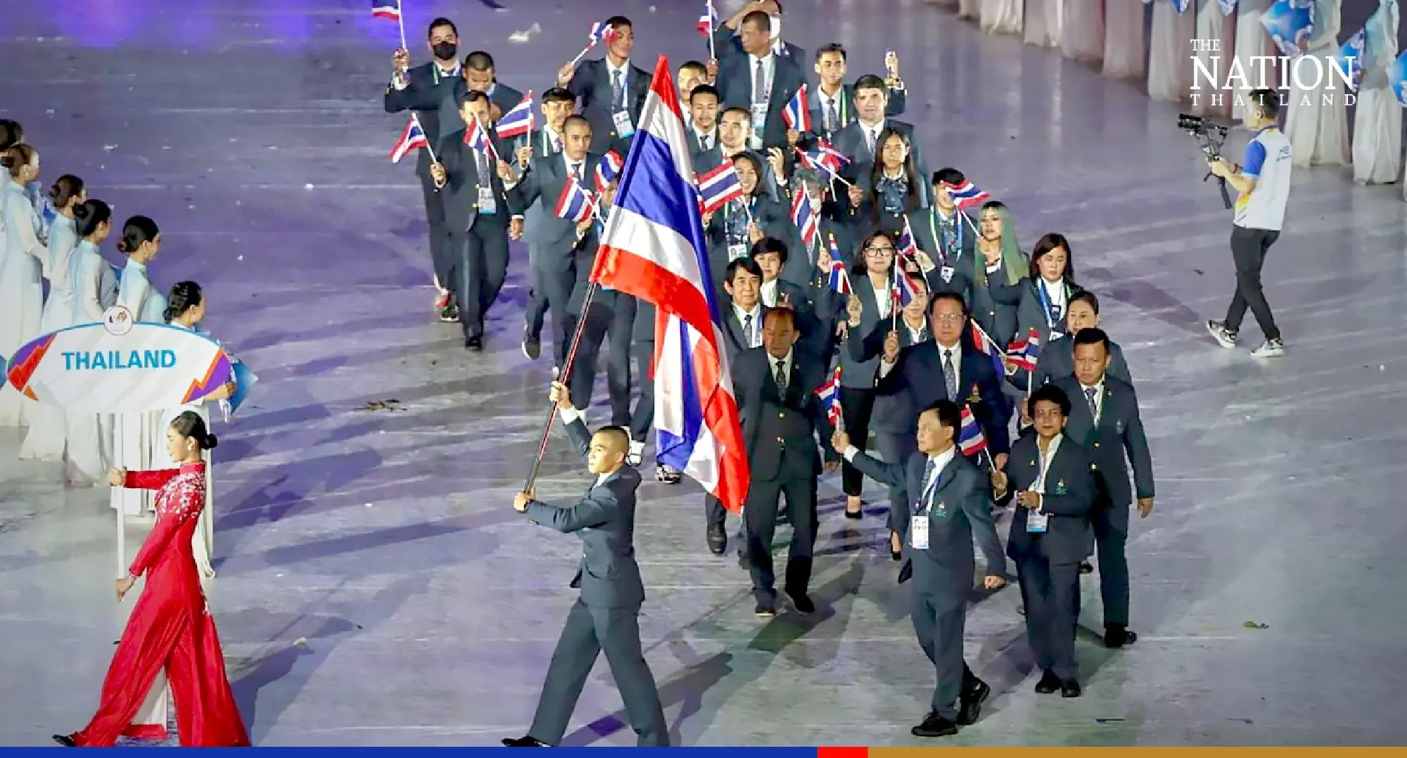 SEA Games launches in a sea of pink as Hanoi heavens open