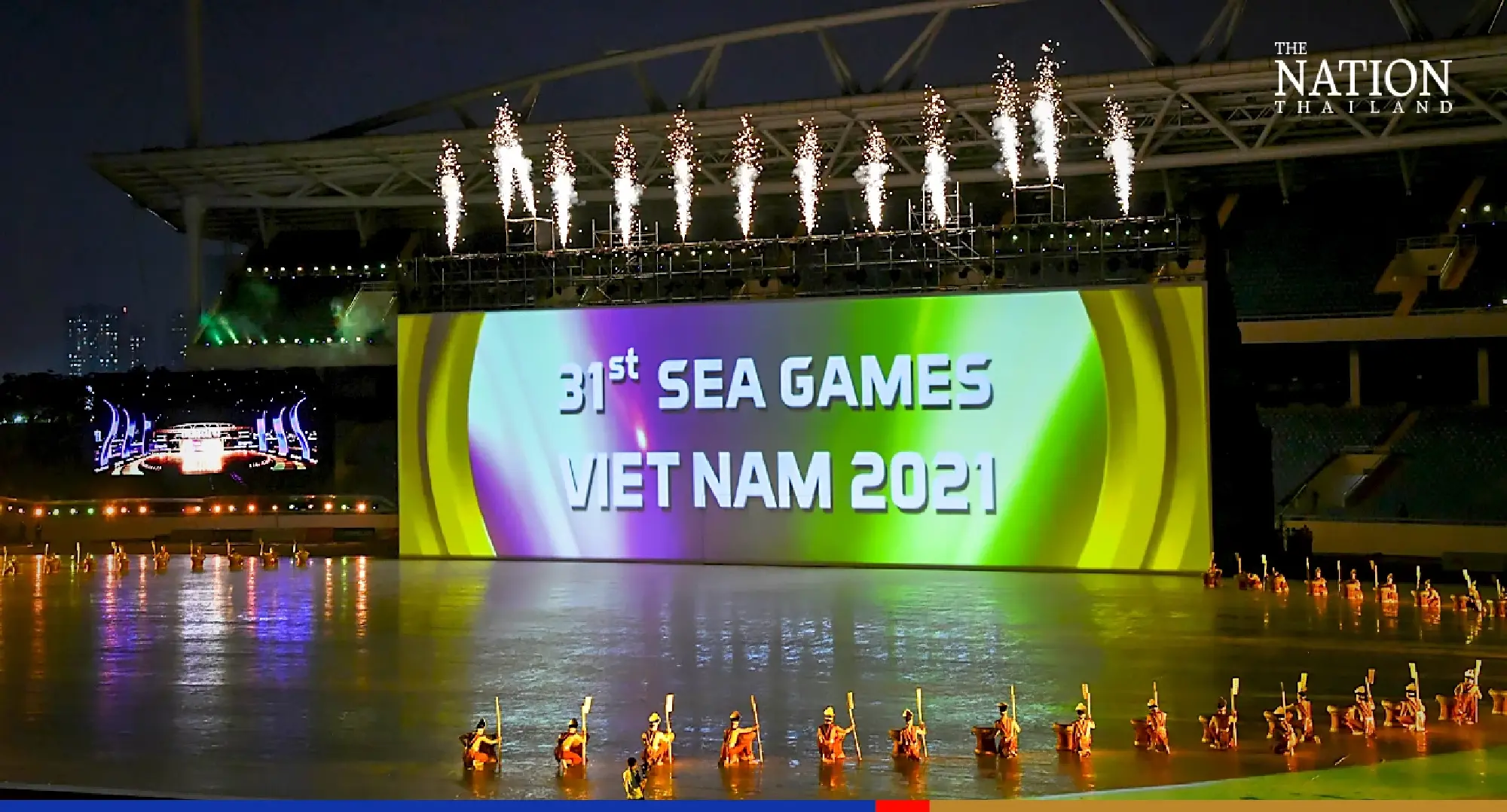 SEA Games launches in a sea of pink as Hanoi heavens open