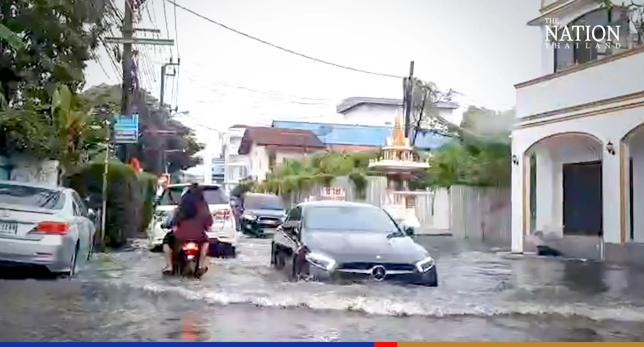 Many Bangkok roads swamped after heavy morning showers