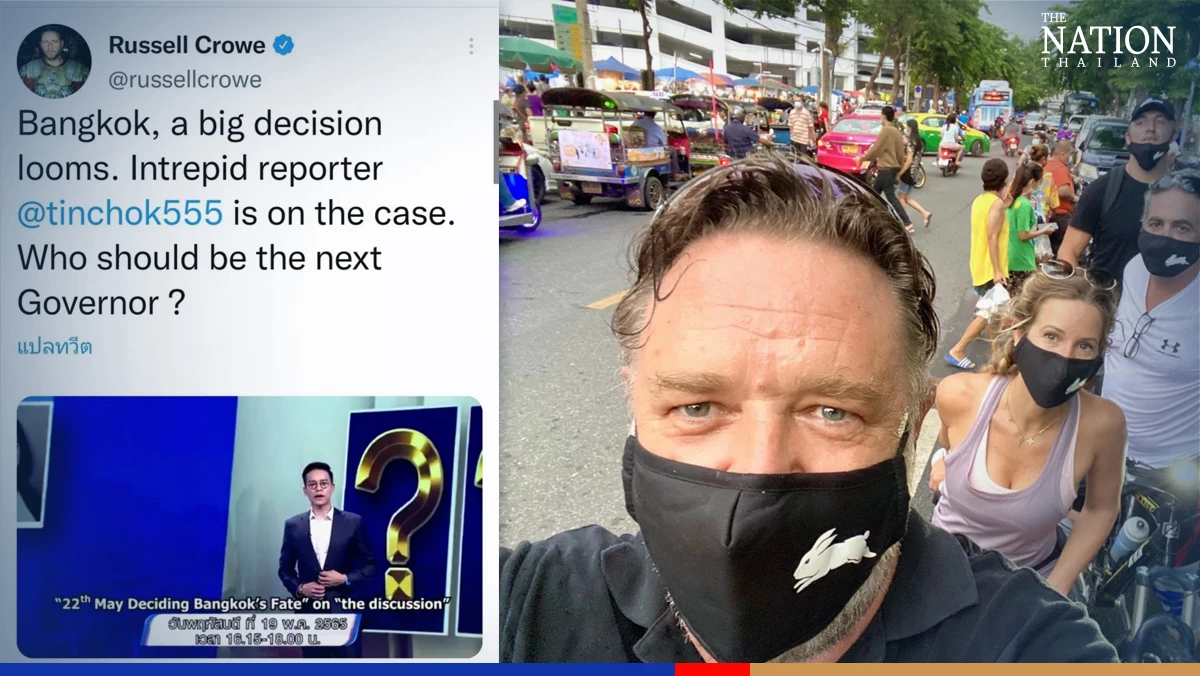 Russell Crowe invited to ask Bangkok governor candidates questions during TV debate