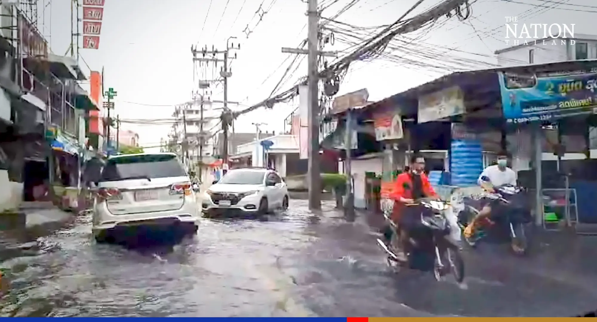 Many Bangkok roads swamped after heavy morning showers