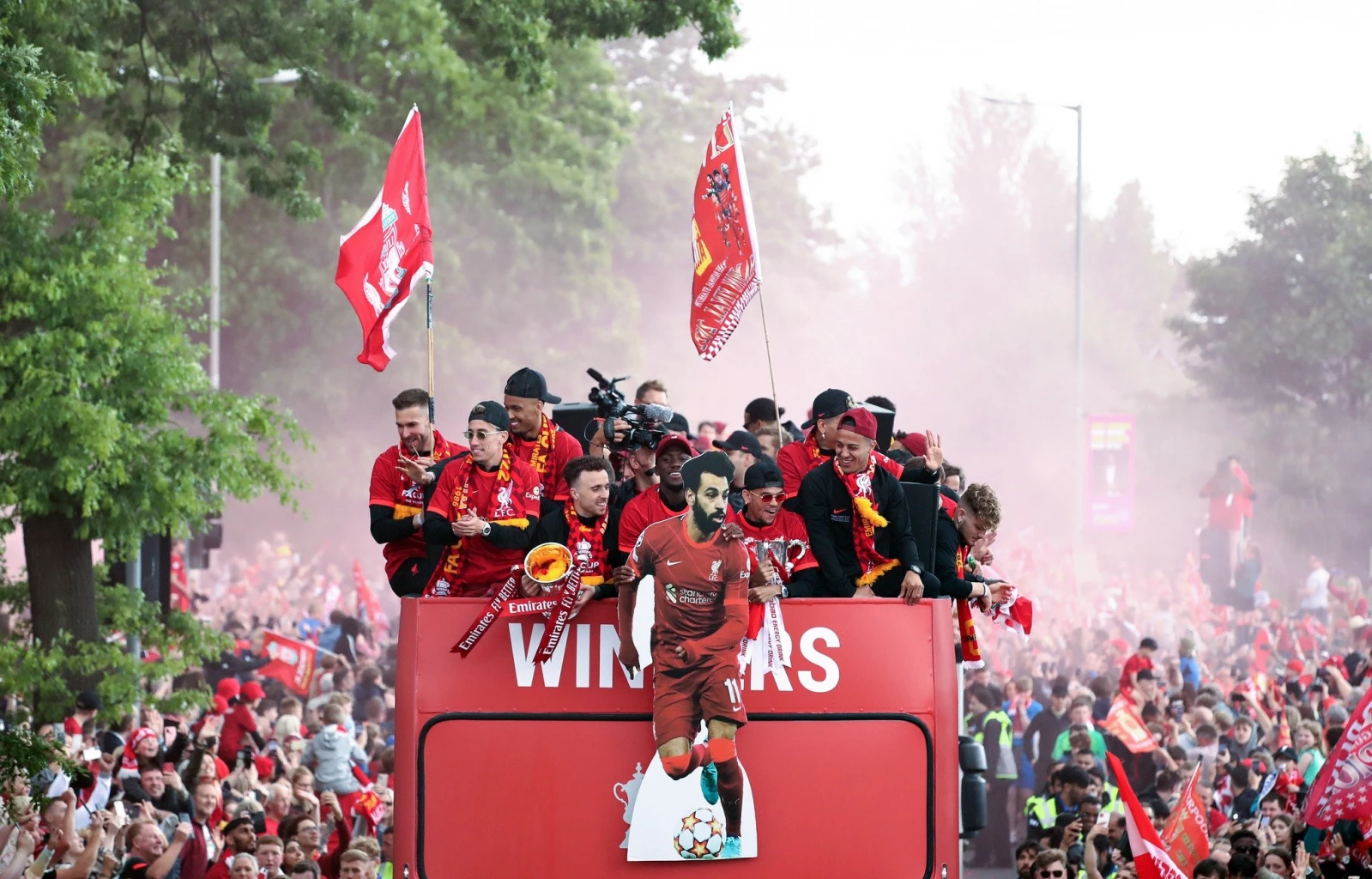 Liverpool celebrate with bus parade