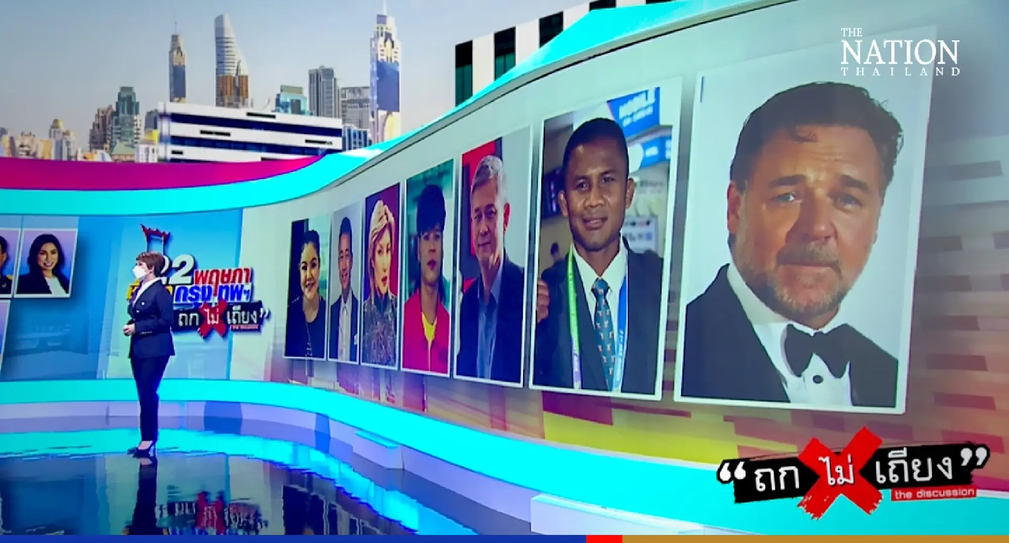 Crowe quizzes Bangkok candidates on floods, messy cables, tourism