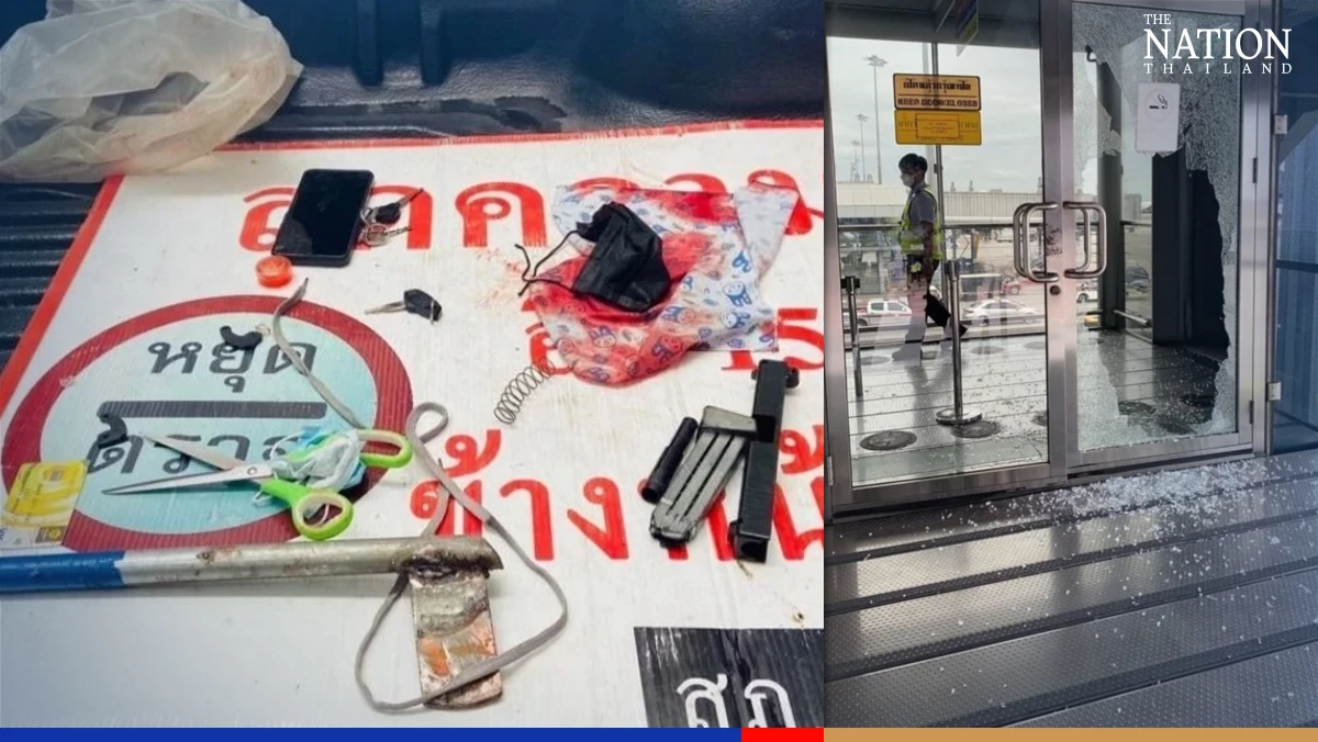 Man held for trespassing into Suvarnabhumi restricted area, trying to board plane with axe, gun