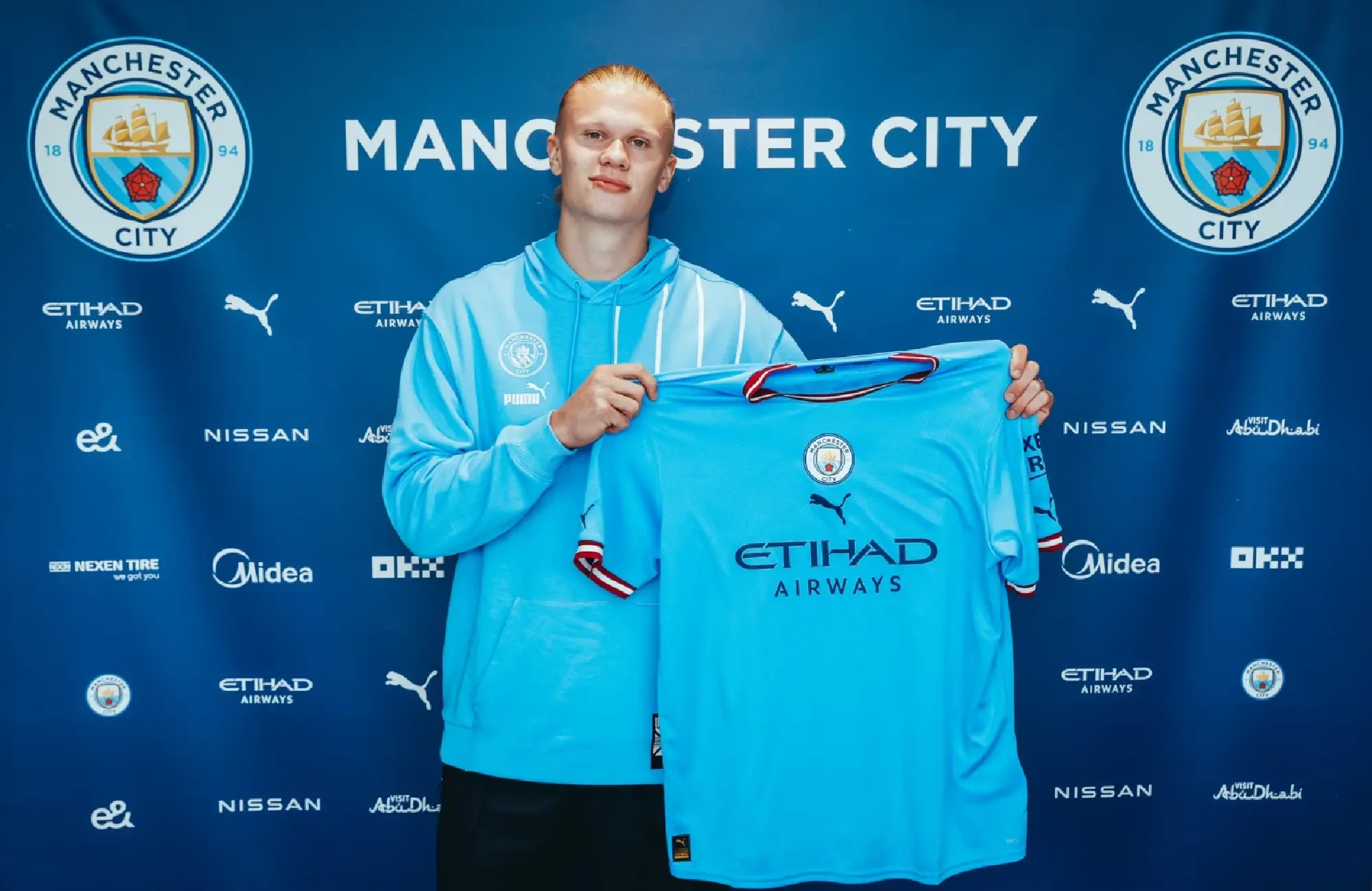 Erling Haaland says he has been a Manchester City fan his whole life.
