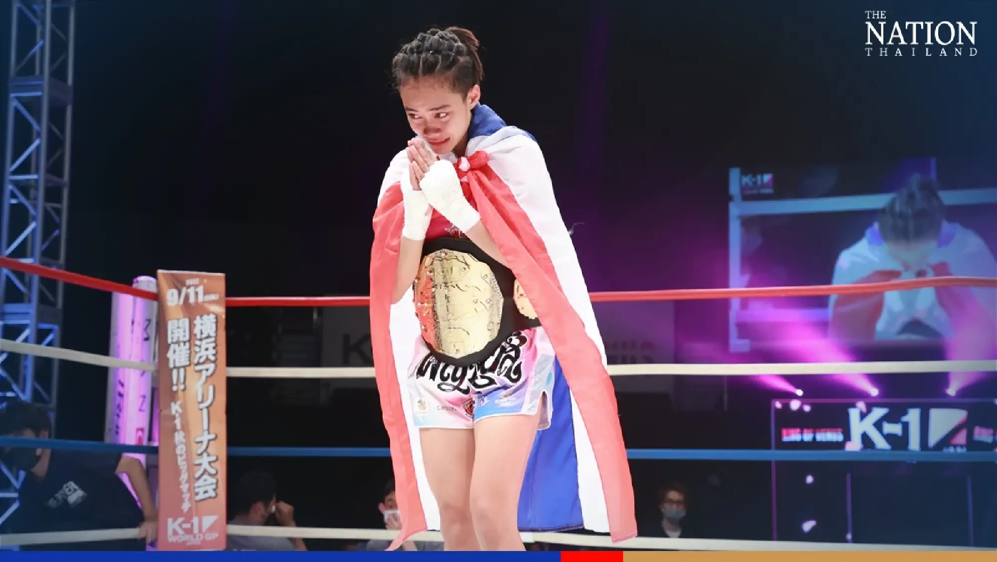 Female boxer Phahahong makes history by winning K-1 title