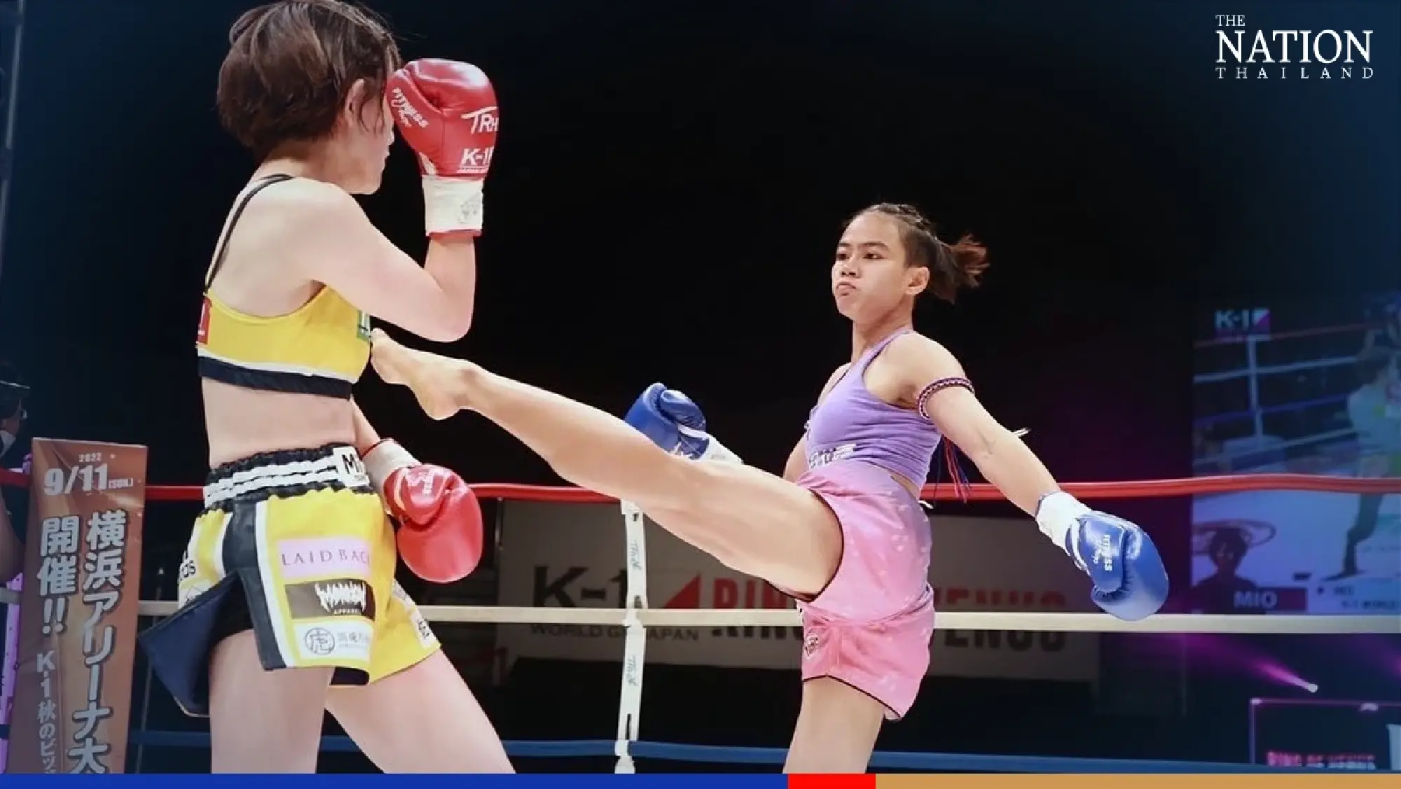 Female boxer Phahahong makes history by winning K-1 title
