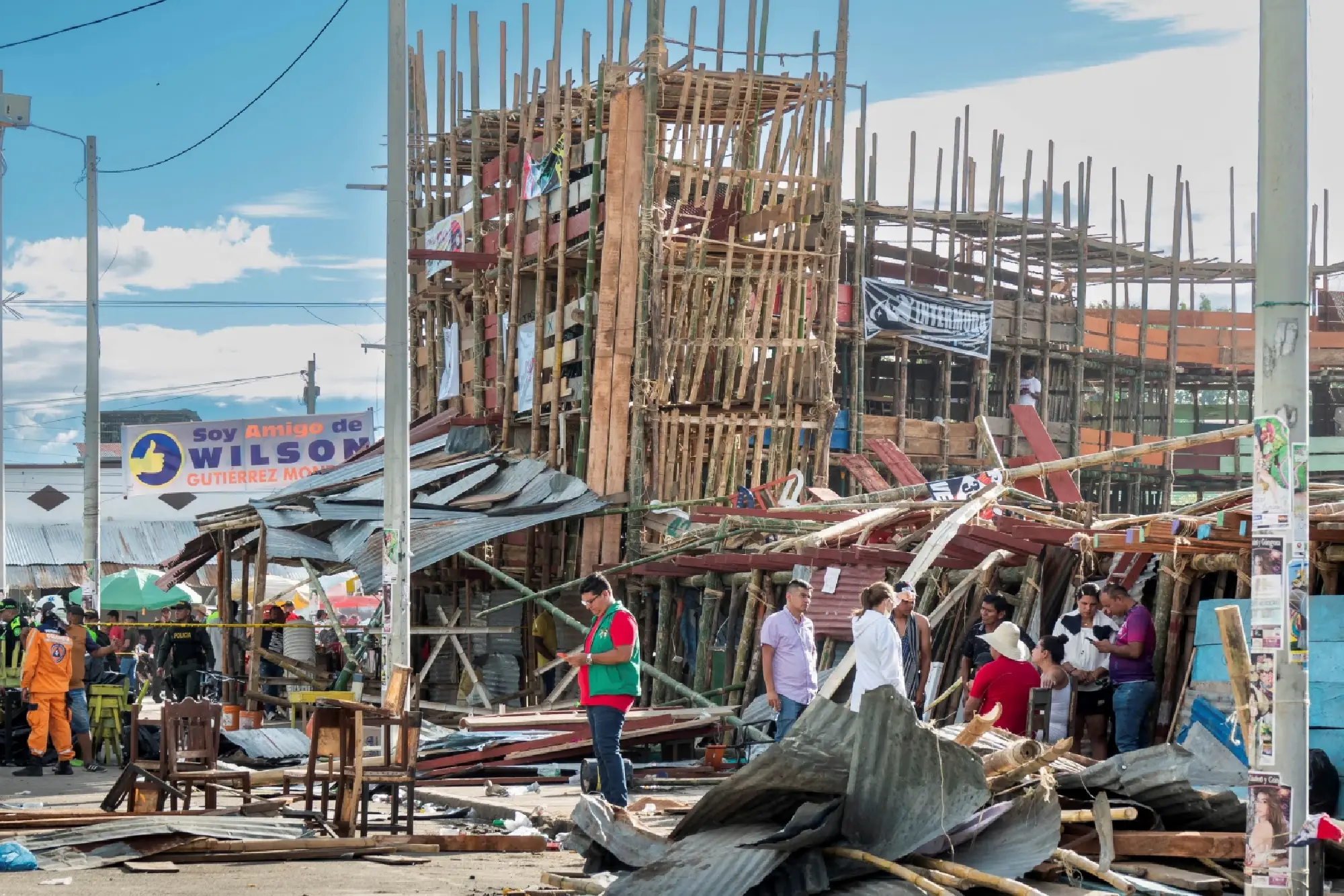 Four killed, 70 injured in partial collapse of bullring in Colombia