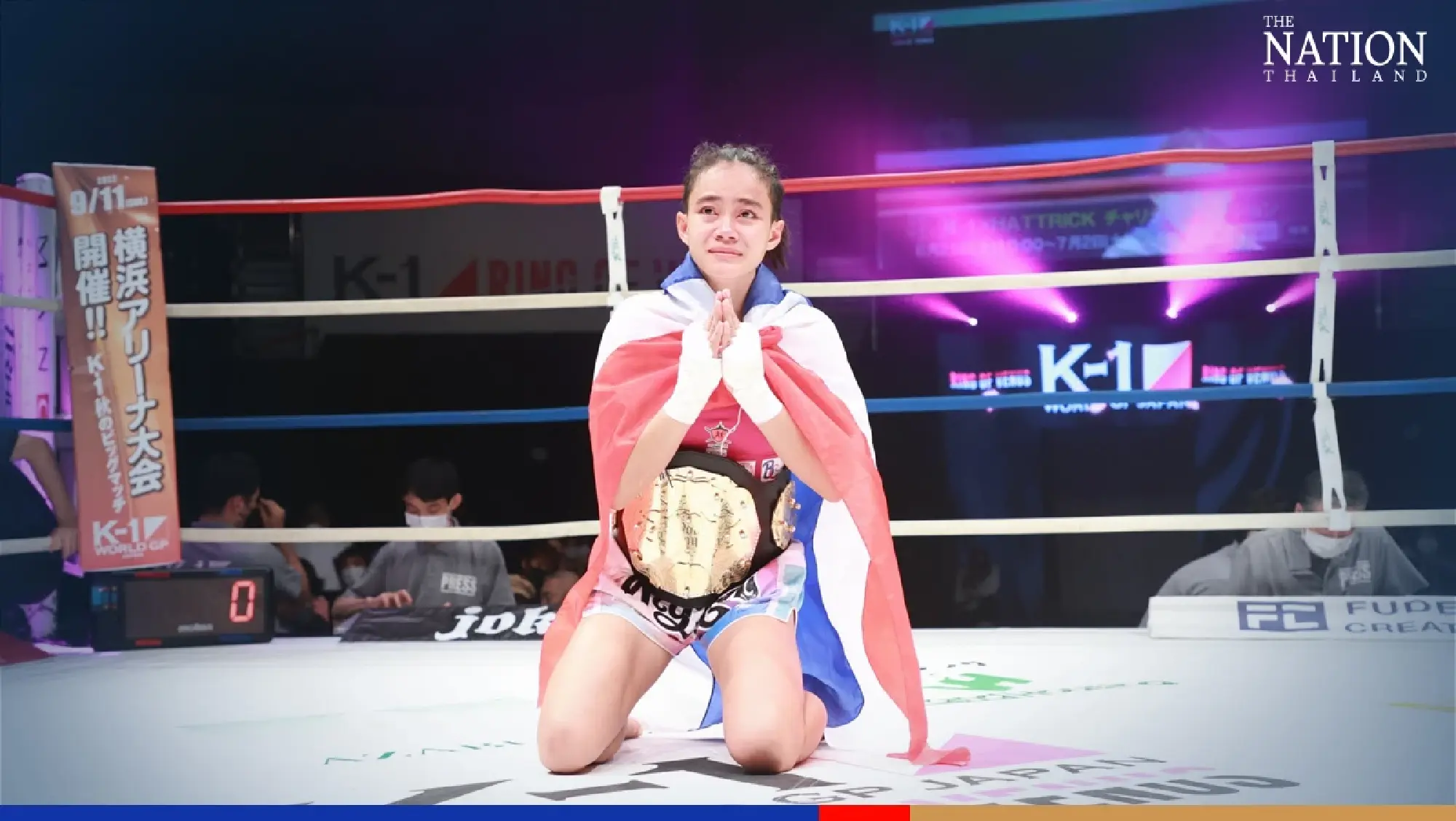 Female boxer Phahahong makes history by winning K-1 title