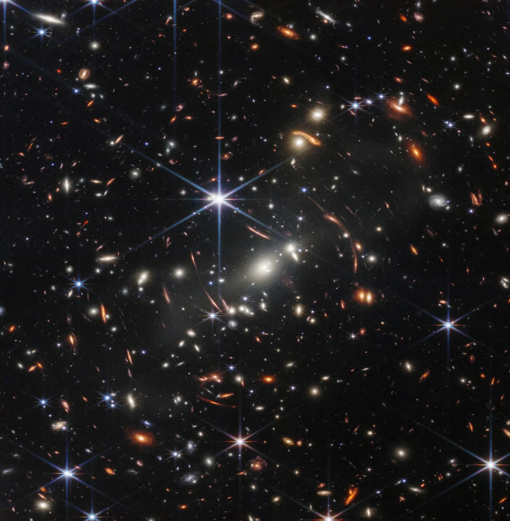 Webb telescope reveals first full-color image of distant galaxies