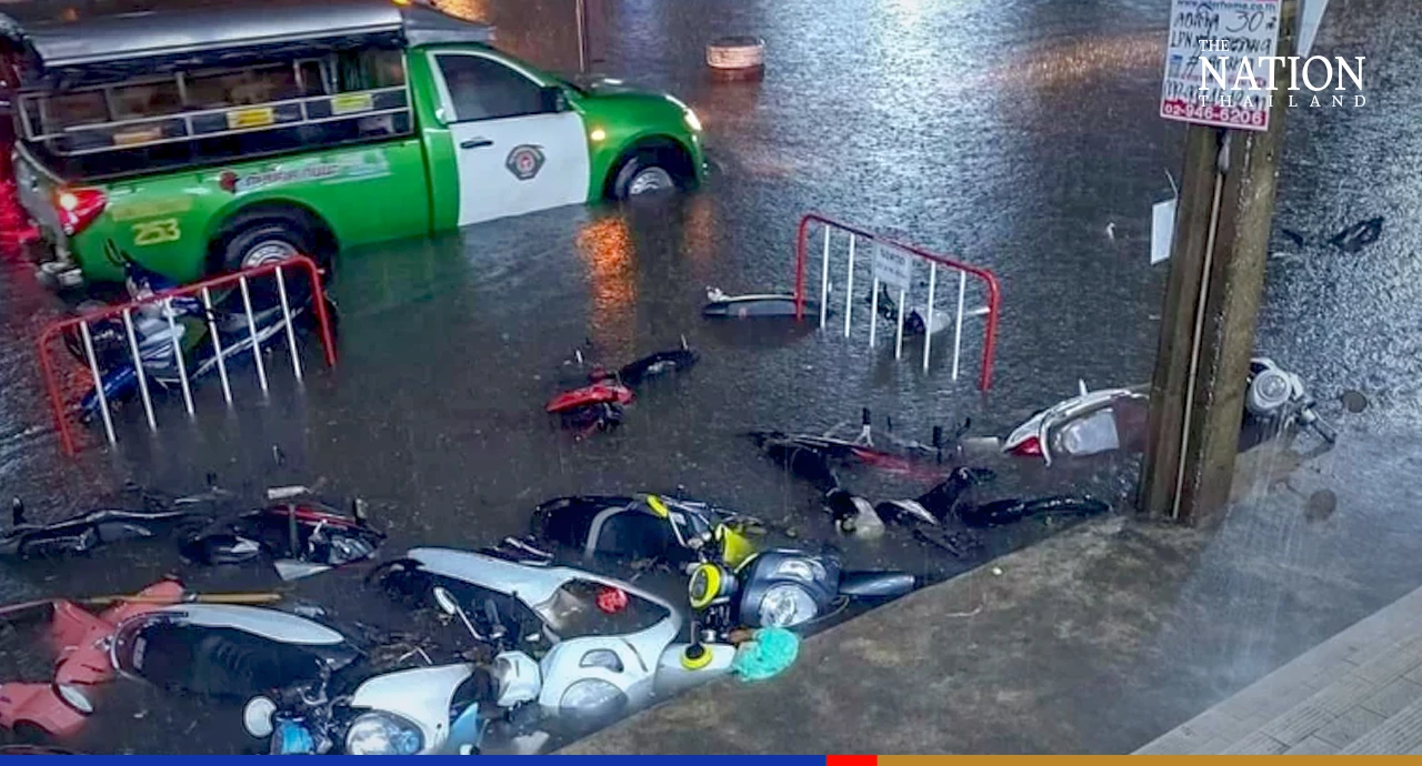 Several Bangkok areas under water after heavy rains pound capital