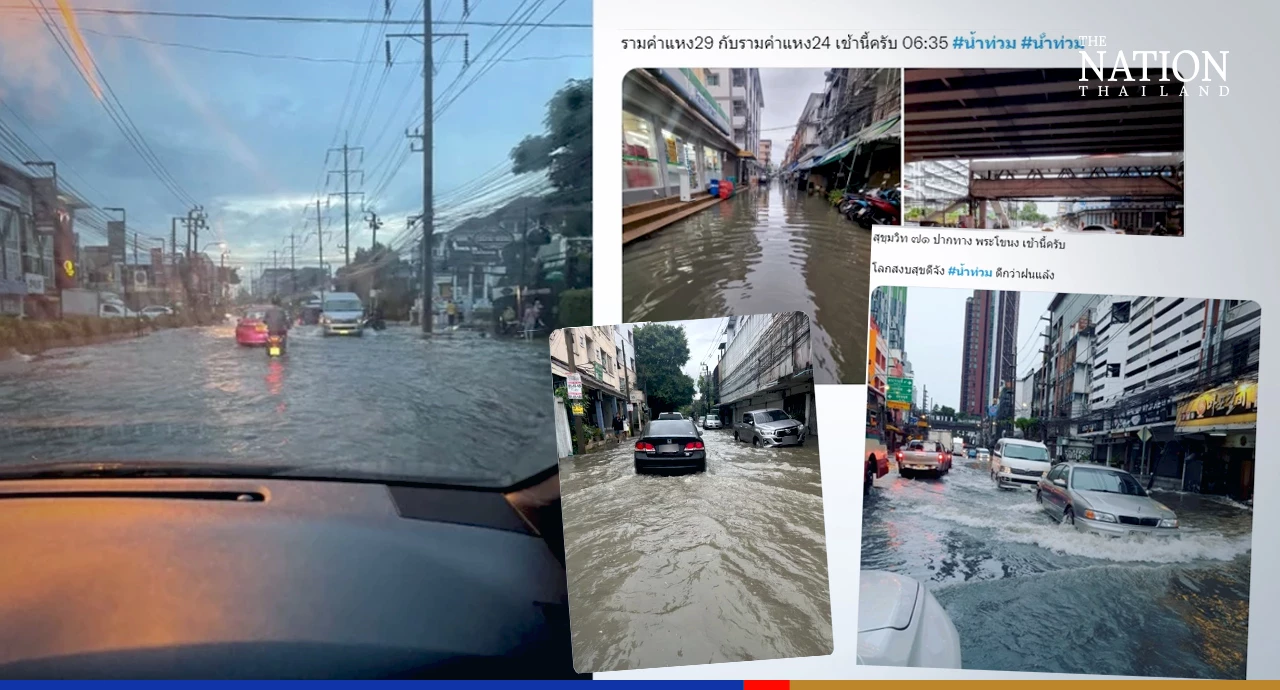 Several Bangkok areas under water after heavy rains pound capital