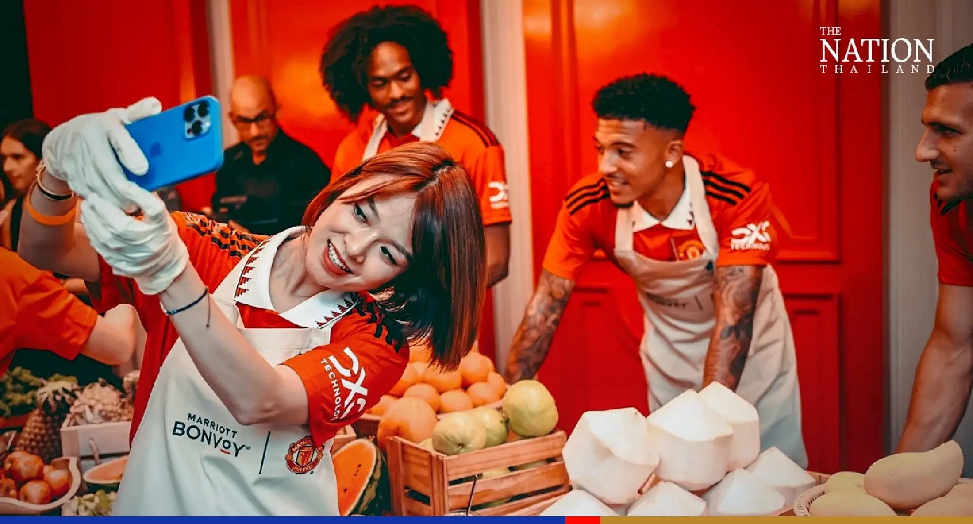 Jadon Sancho slices past Man Utd teammates to win Thai cooking clash