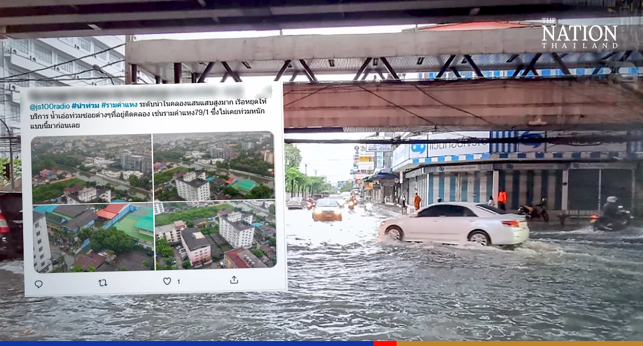 Several Bangkok areas under water after heavy rains pound capital