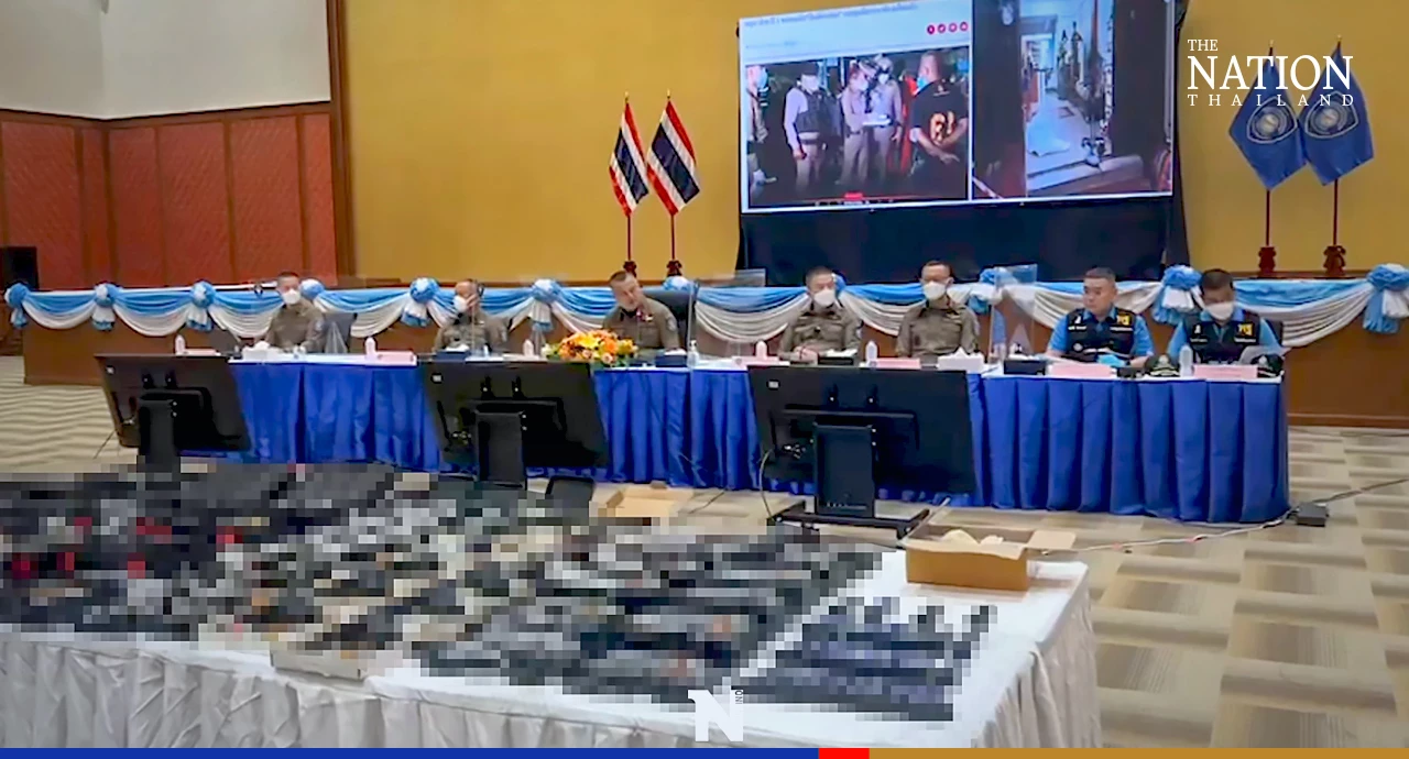 Bangkok police seize big cache of modified blank pistols, airguns