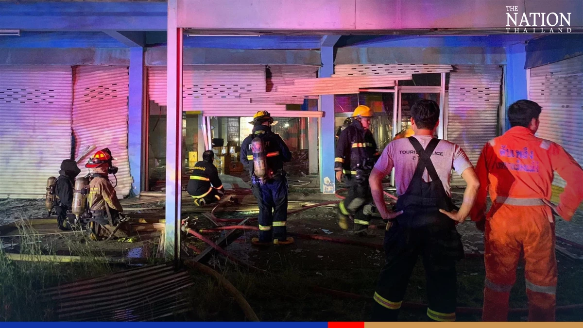 Exploding chemicals set shophouse ablaze in Chiang Mai