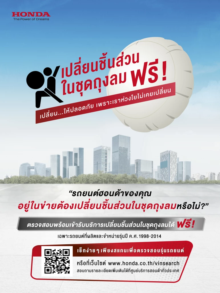 Honda launches “Change… for Safety” free of charge campaign