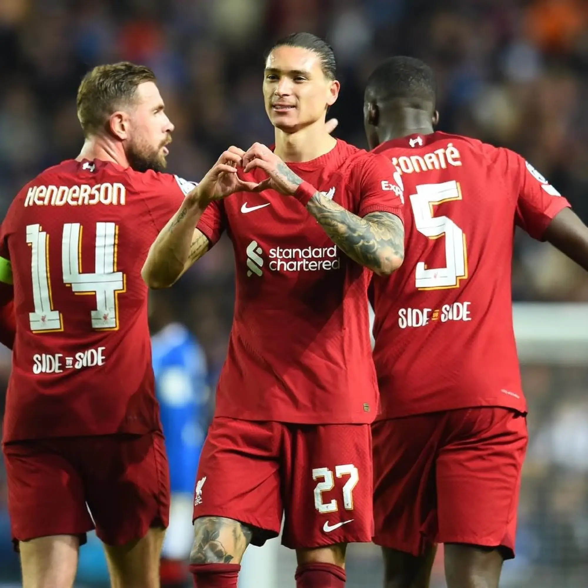 Salah hat-trick helps Liverpool thrash Rangers 7-1 to near last 16