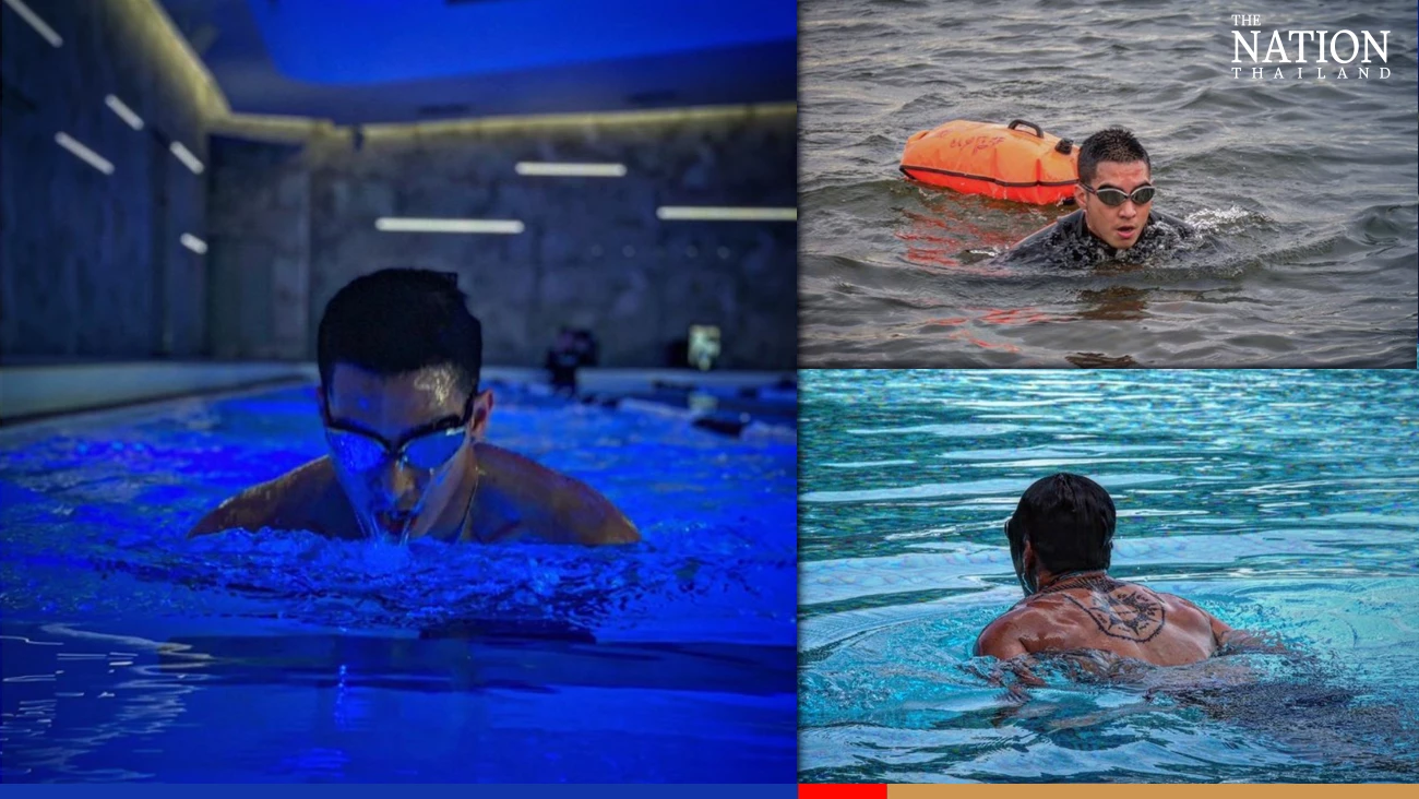 Hearththrob Tono’s ambitious bid to swim across Mekong for public good is not quite winning hearts