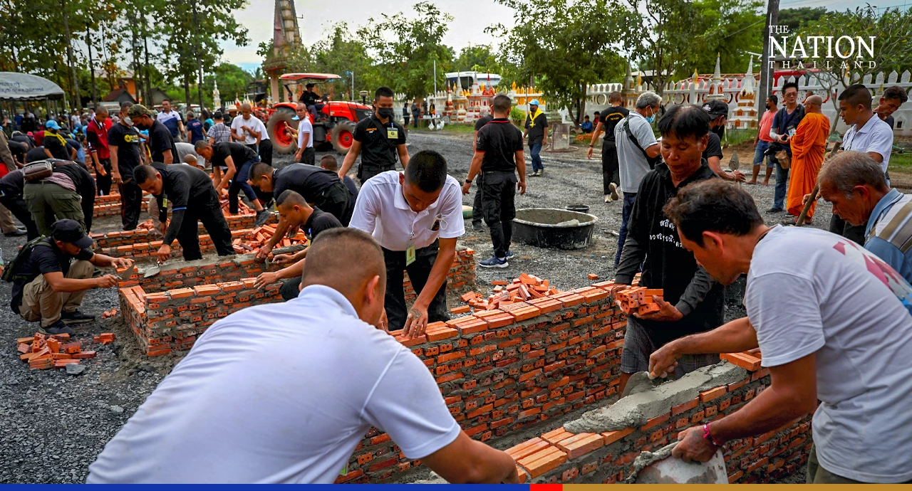 Temples build makeshift brick pyres for cremation of Nong Bua Lamphu massacre victims