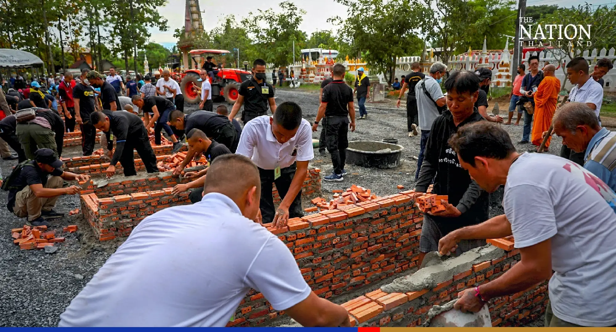Temples build makeshift brick pyres for cremation of Nong Bua Lamphu massacre victims