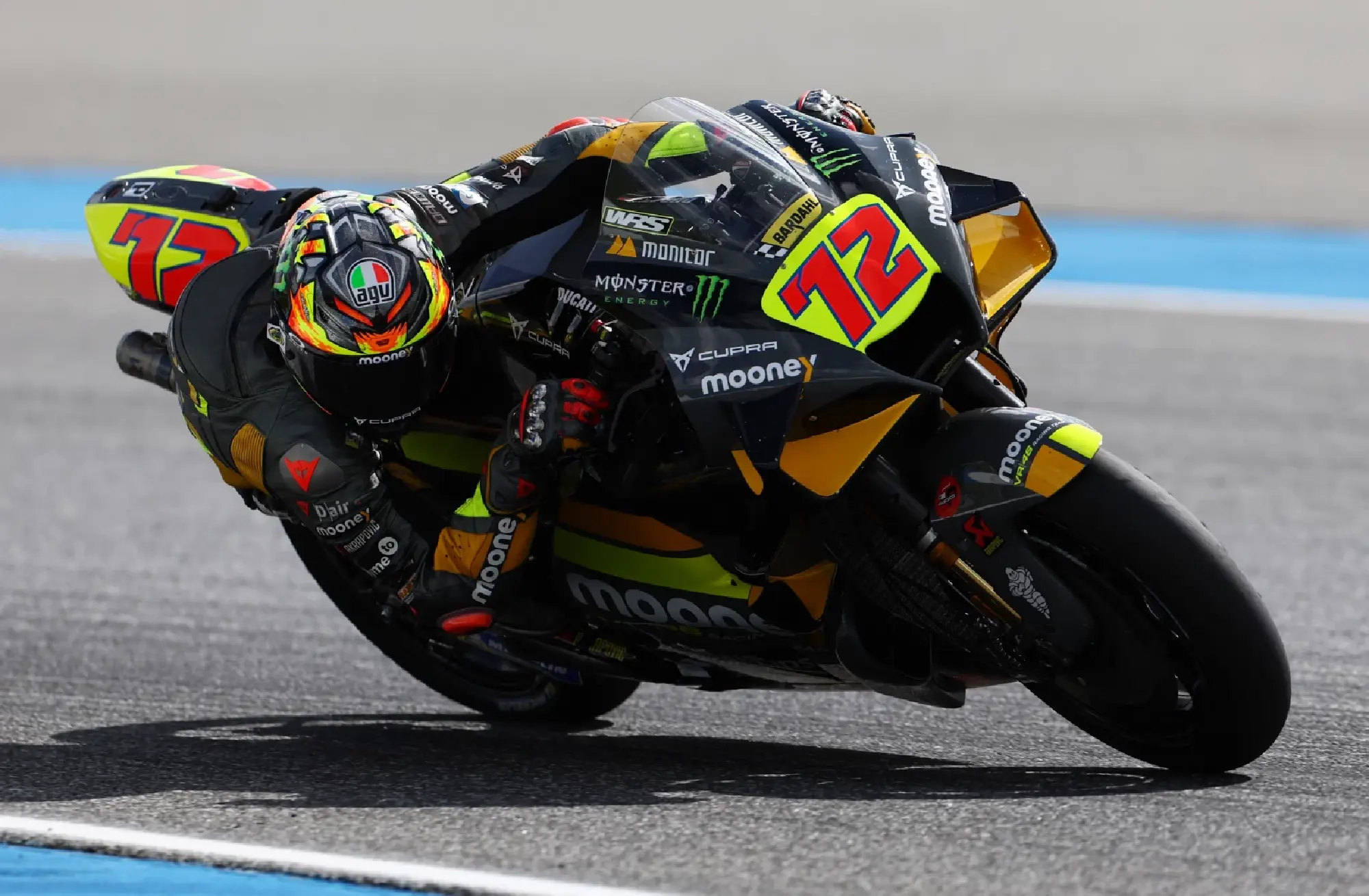  Mooney VR46 Racing Team's Marco Bezzecchi in action during qualifying / REUTERS