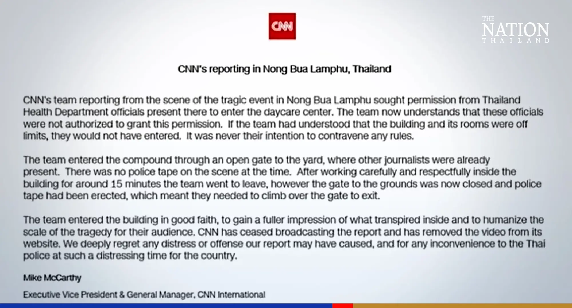 CNN reporters apologise for ‘any extra grief’ caused by Nong Bua massacre report
