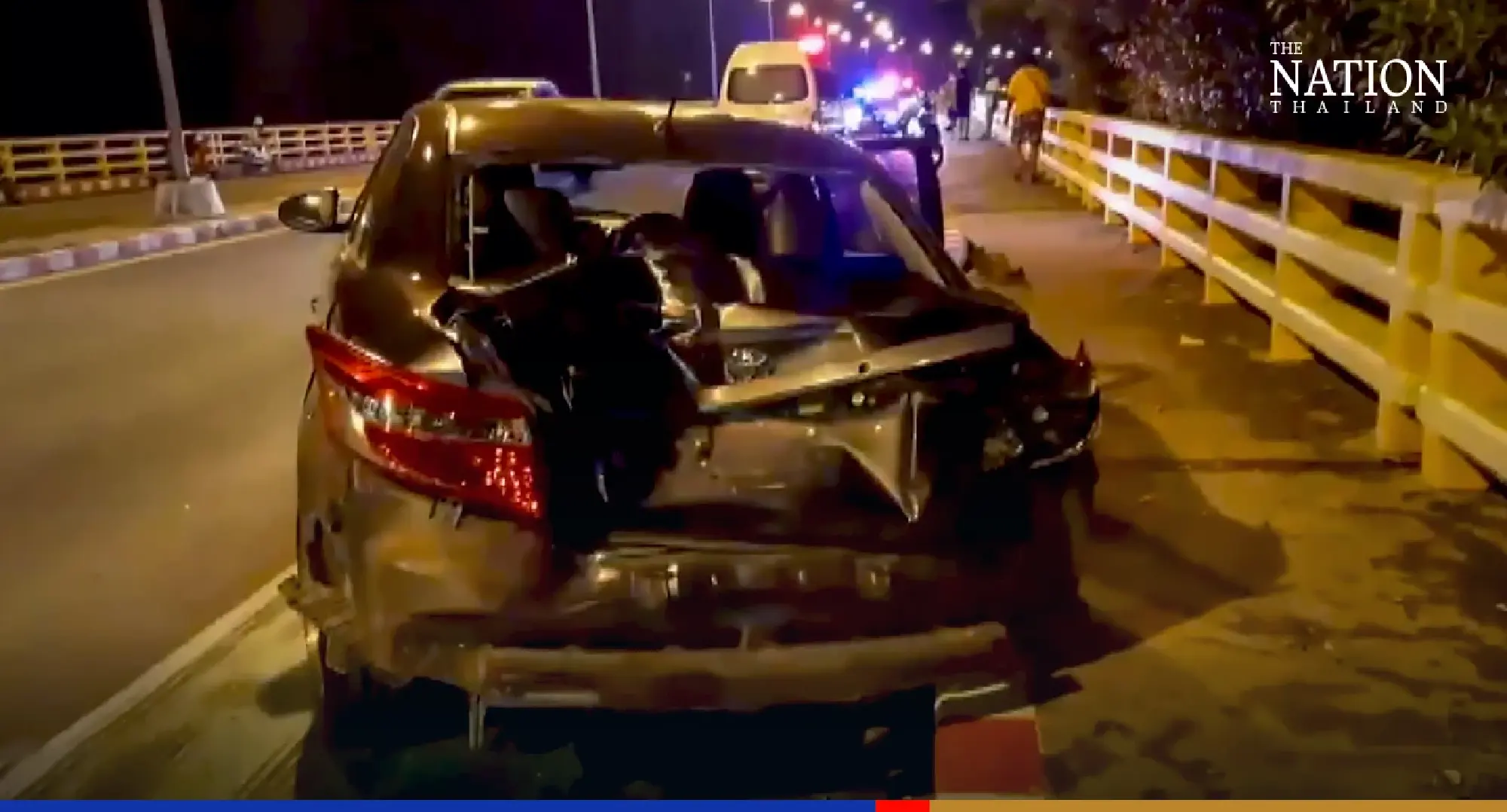 Chonburi FC goalkeeper crashes into two people on sea bridge, kills one