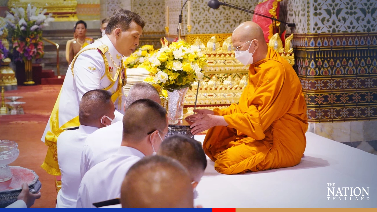 Their Majesties make merit on King Bhumibol Adulyadej the Great Memorial Day