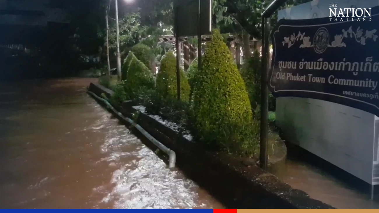 Flooding swamps Phuket’s Old Town again