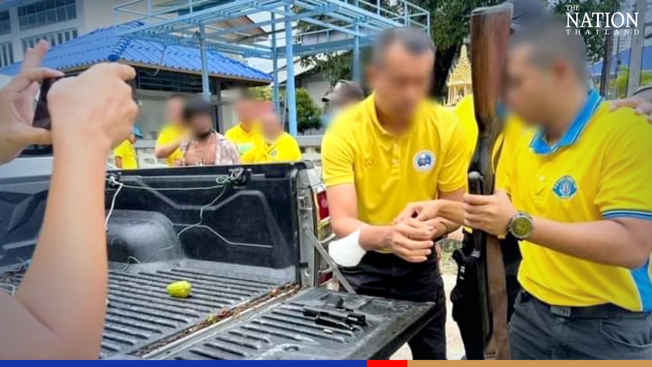 Police foil gun-wielding druggie’s mission to ‘kill his son’ at school gates in Nakhon Si Thammarat