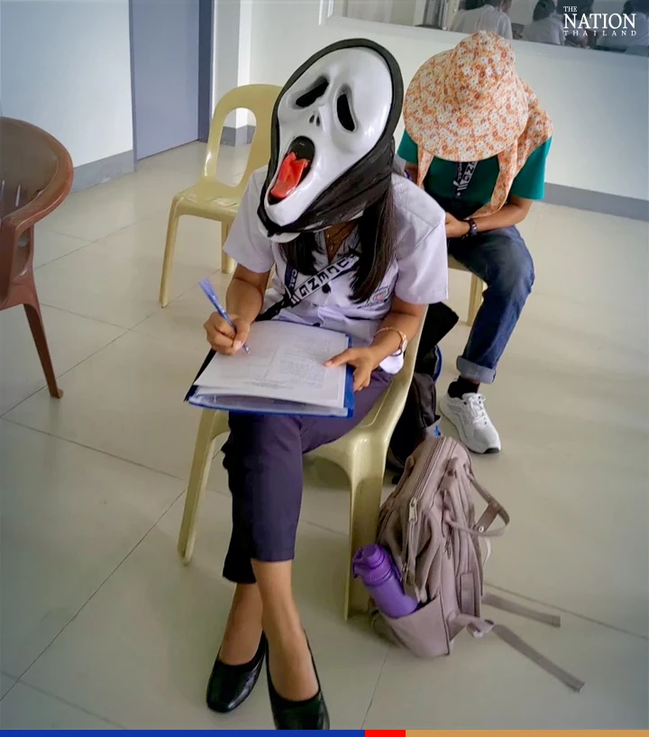 Filipino ‘anti-cheating’ helmets go viral as students take inspiration from Thailand