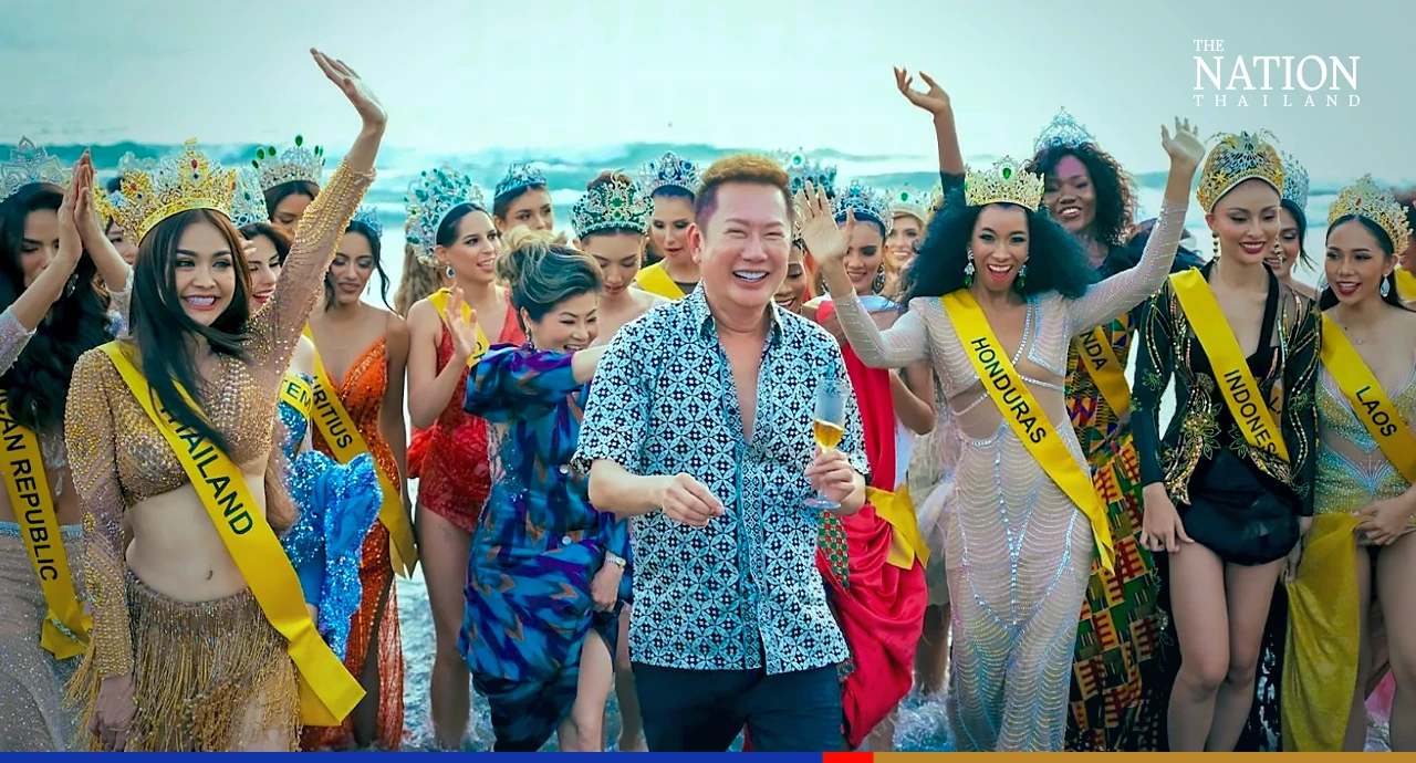 Miss Grand International contestants take surprise dip in Bali sea