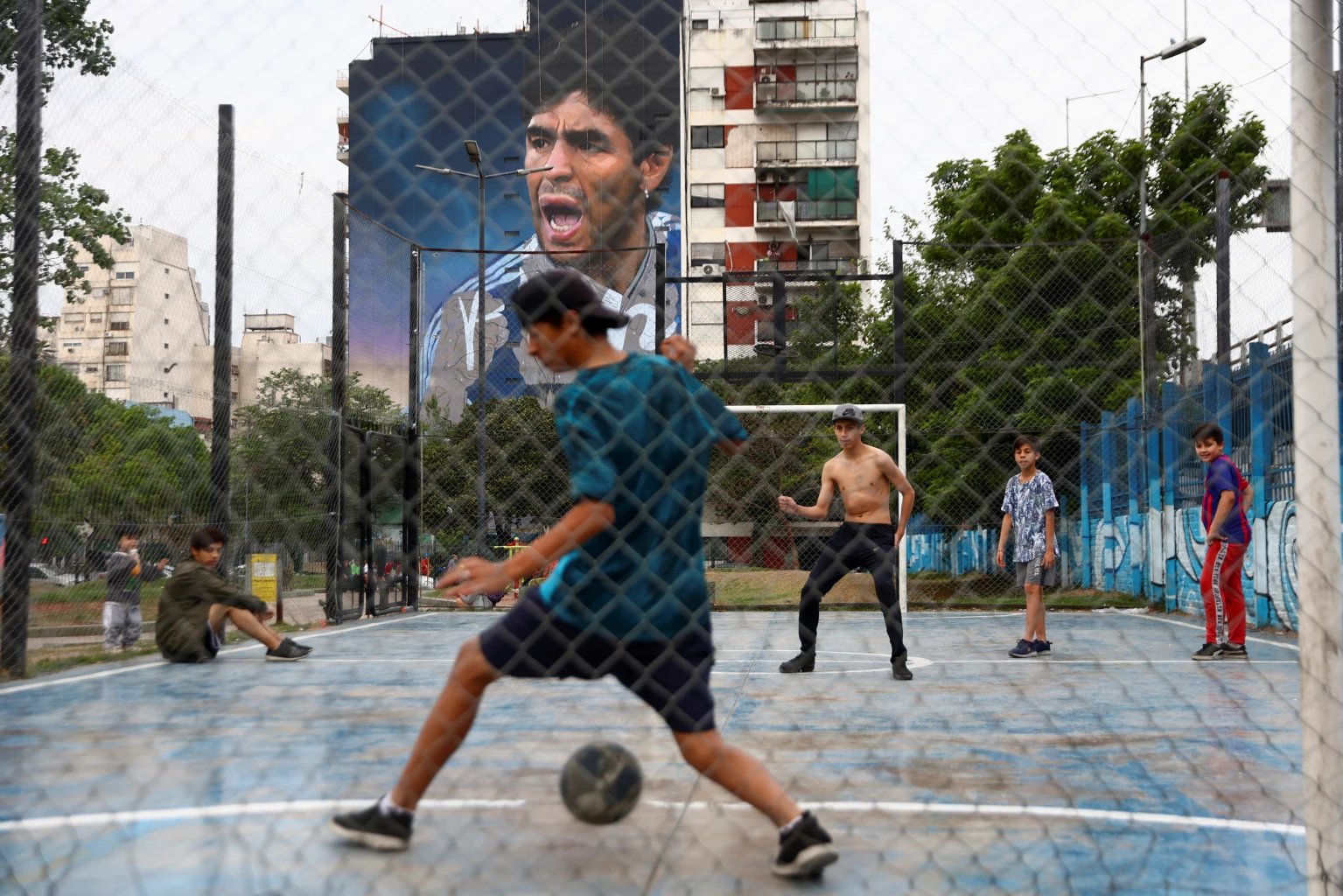 Giant new mural celebrates 'warrior' Maradona in Buenos Aires