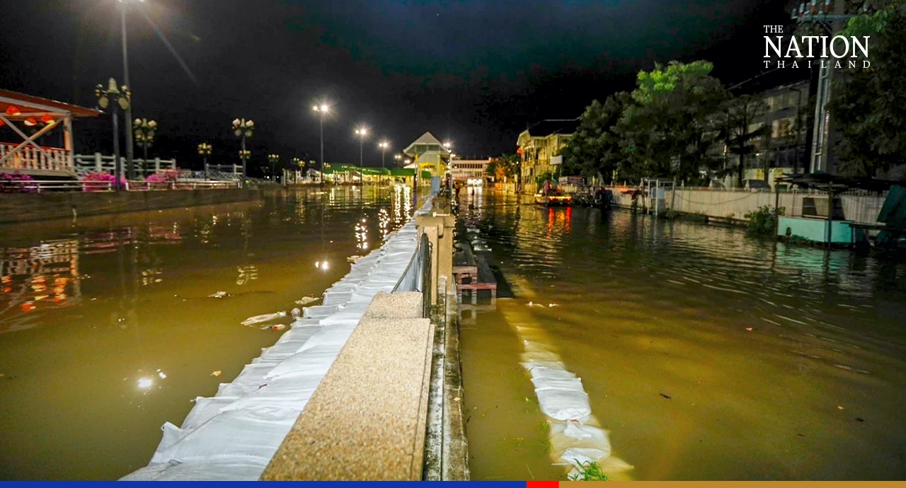 Floodplains north of Bangkok nearing capacity as more rain forecast