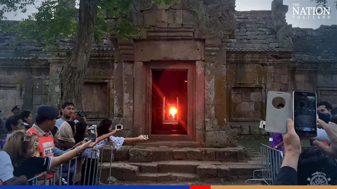 Setting sun to pierce 15 gateways at Buri Ram temple in rare event next week
