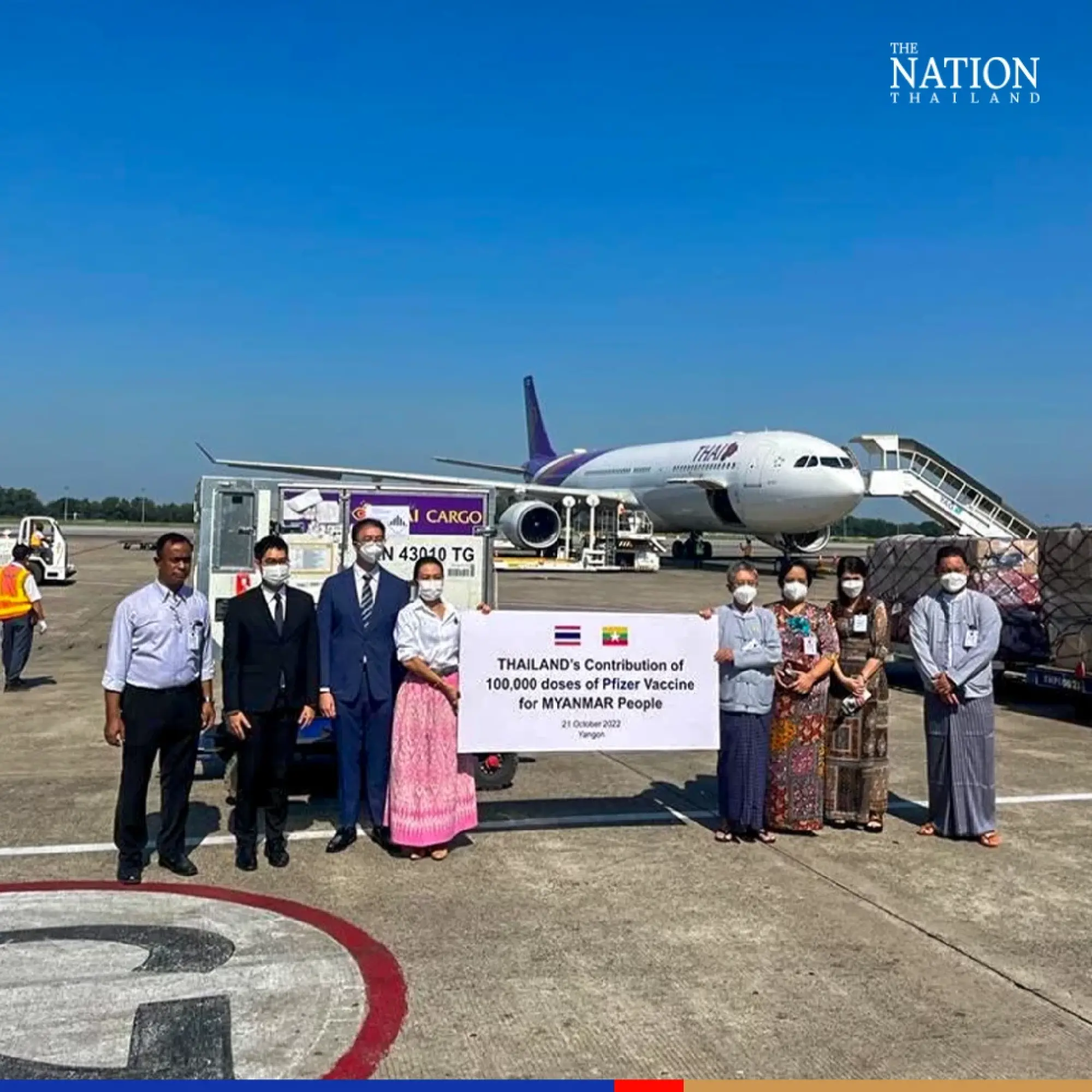Thailand donates children-formula Covid-19 vaccines to Myanmar