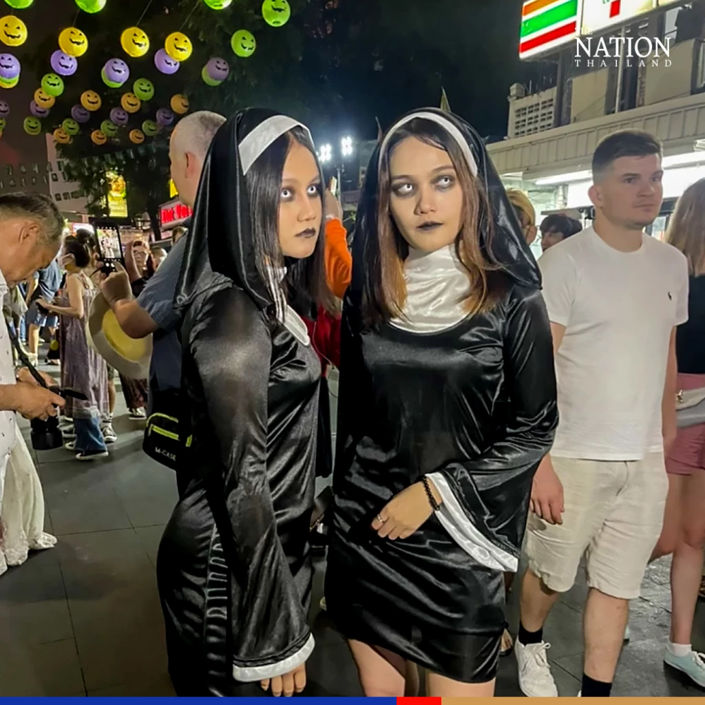 Zombie nuns join demons to stalk Bangkok’s Khao San on Halloween