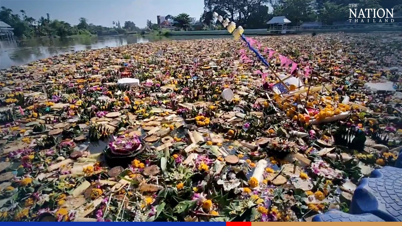 15 tonnes of krathong garbage retrieved from Chiang Mai river