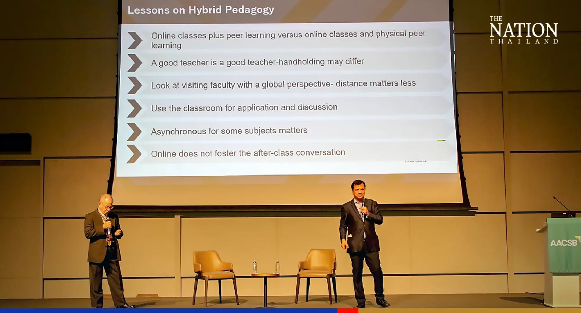 A session on AACSB: Asia Pacific Annual Conference:  Lessons on Hybrid Pedagogy