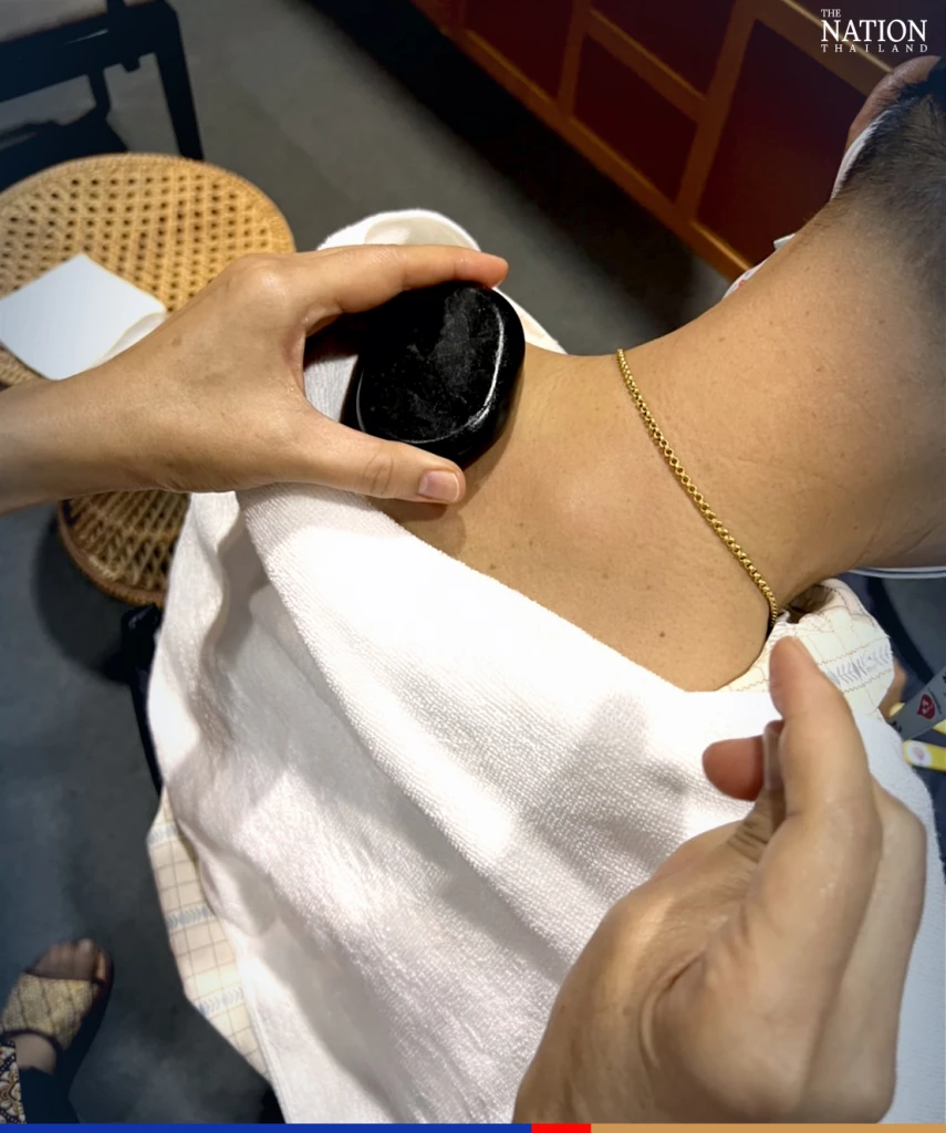  a hot stone treatment