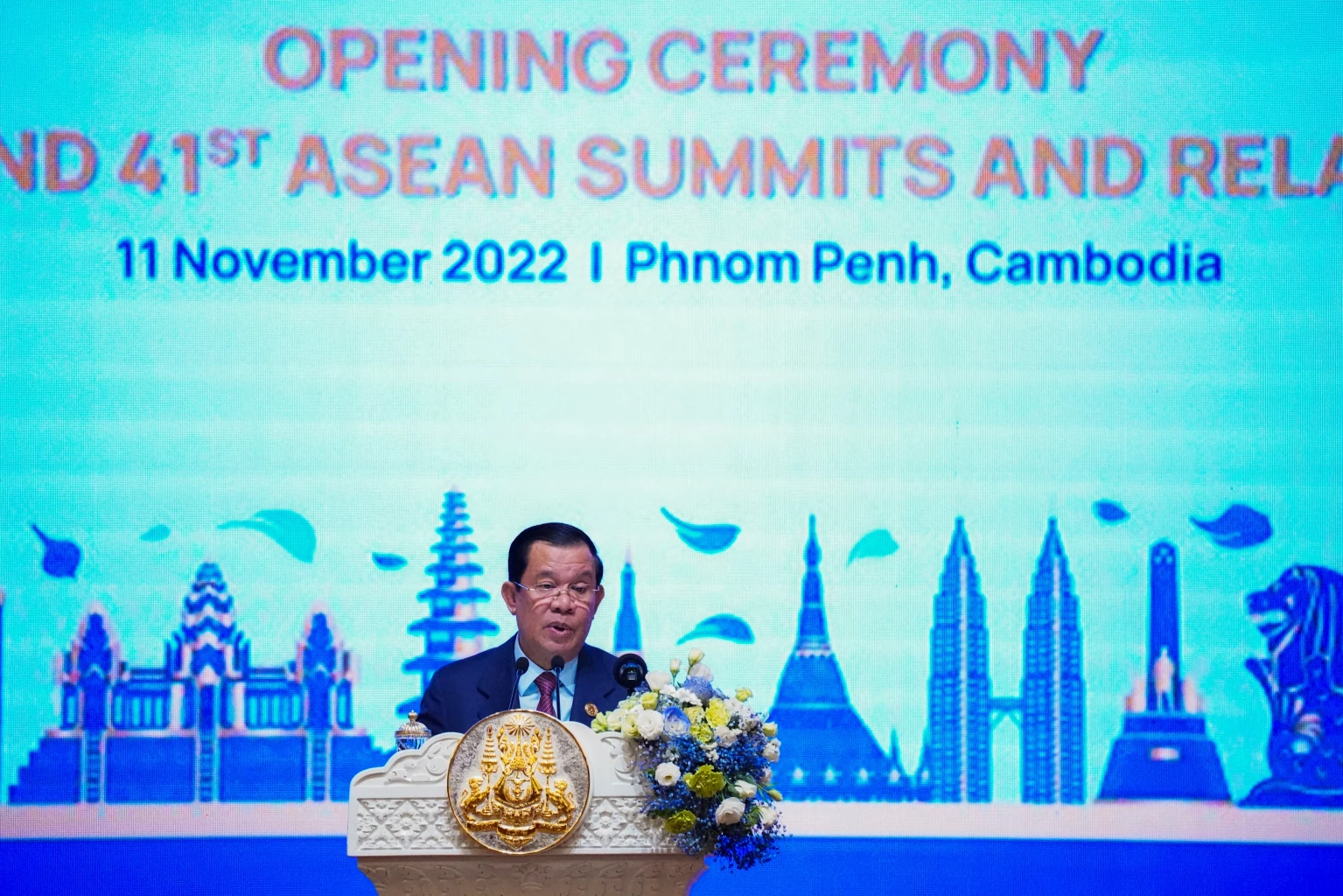 Asean leaders join the opening session of summit in Cambodia