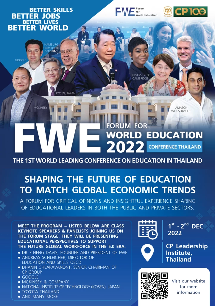 CP Group to launch "Forum for World Education 2022 - Changing Economy, Adjusting Education for Future Trends"
