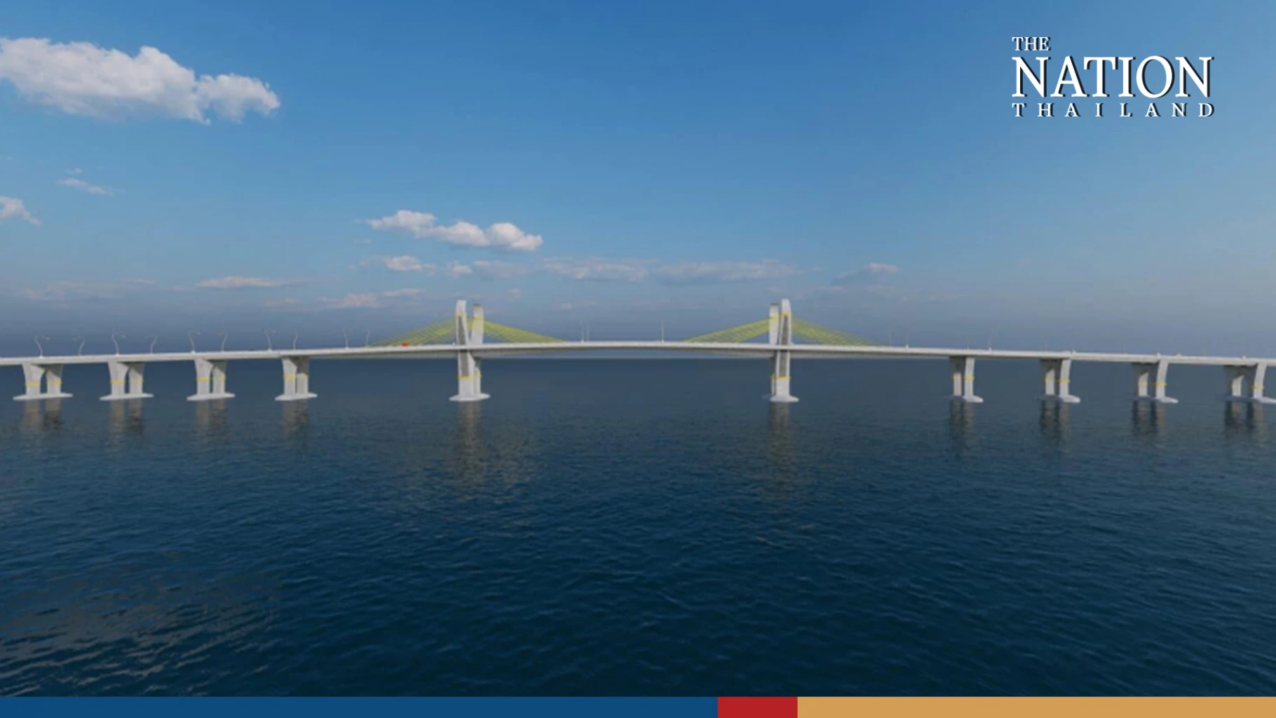 A bridge construction project across Songkhla Lake in the South of Thailand